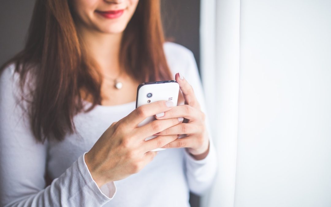 Women with her smartphone