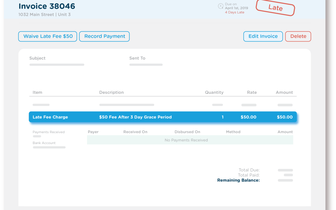 late fees invoice generation